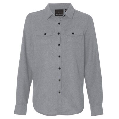 Ladies' Solid Flannel Shirt Thumbnail